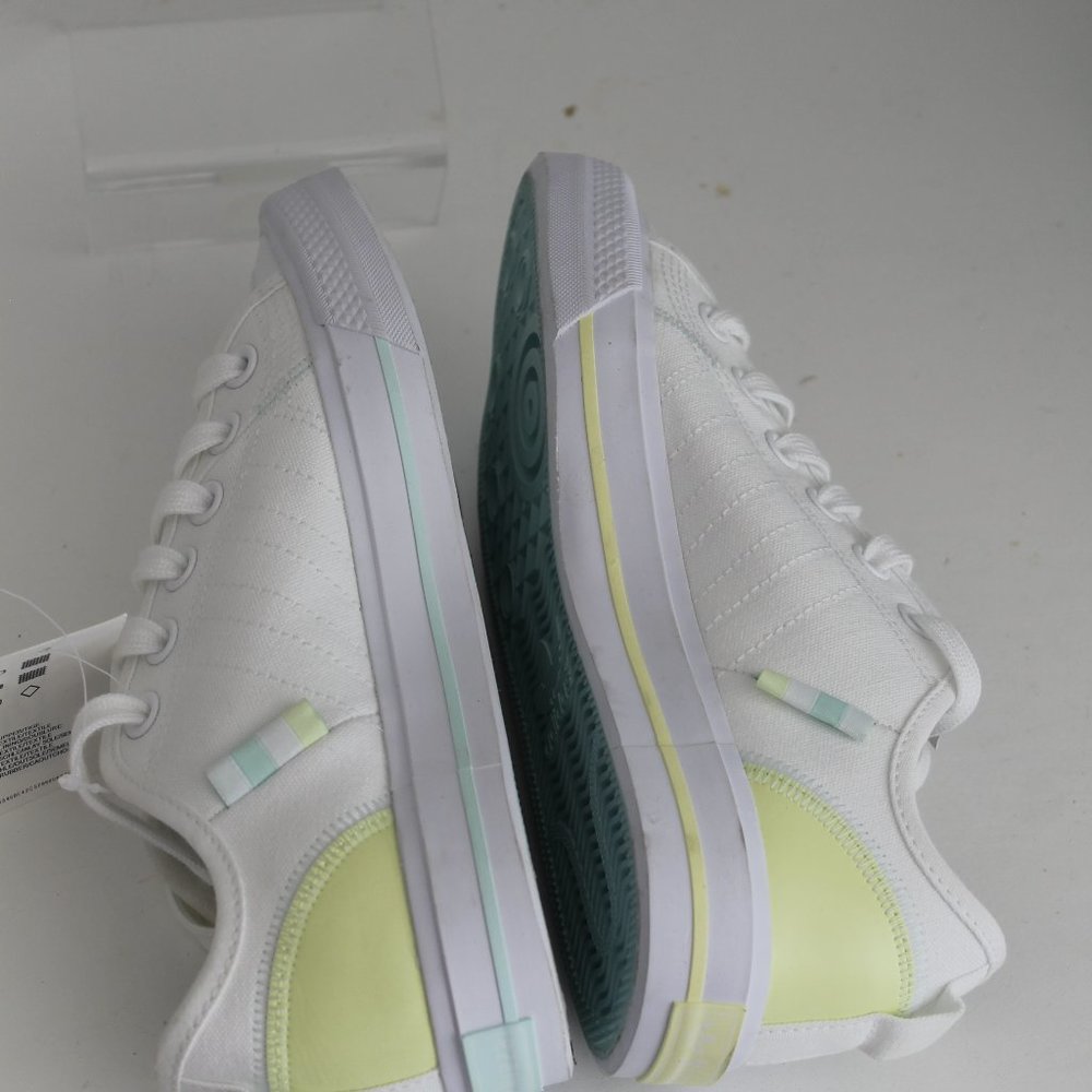 Adidas Originals Three Stripes Unisex Sneakers Men's 5.5 or Wom 7 White Yellow - Picture 12 of 16